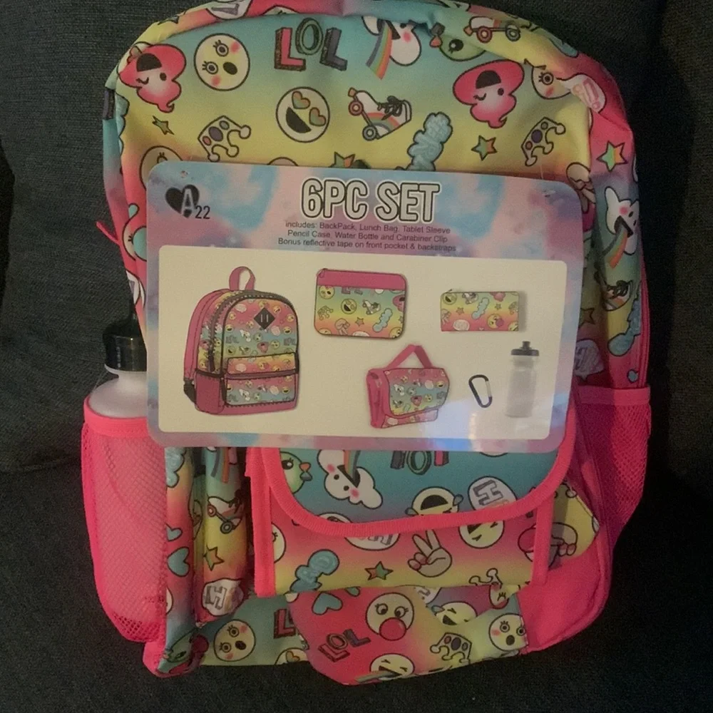 Kids Backpack, Lunch Bag, Tablet Case, Pencil Case & Water Bottle Set